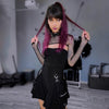 Black High Waist Black Skirts Women Patchwork Bandage Mini Skirt-Skirts-Arimonz-Arimonz