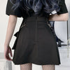 Black High Waist Black Skirts Women Patchwork Bandage Mini Skirt-Skirts-Arimonz-Arimonz