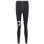Black Pencil High Waist Pants Gothic Zipper Hollow Out Bodycon Trouser-Pants-Arimonz-S-Arimonz