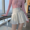 Black Pleated Skirts Women High Waist Mini Skirt A-Line Skirt-Skirts-Arimonz-Arimonz