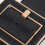 Black PU Classy Wide Waist Belt For Woman-Belts-Arimonz-Arimonz