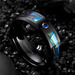 Black Ring with Blue Stone-Rings-Arimonz-Arimonz