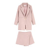 Blazer Jacket & Skirt-Wear To Work Sets-Arimonz-pink-S-Arimonz