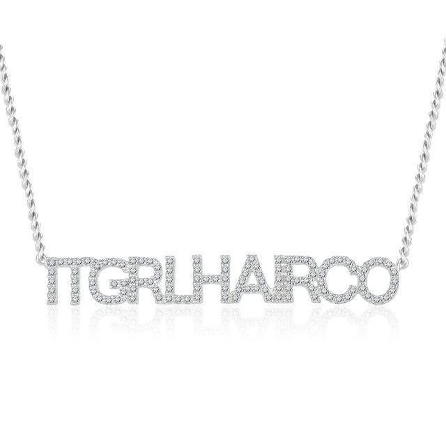 Blessed Crystal Necklace-Necklaces-Arimonz-Silver Plating-1-5 Letters-45cm/17.71inch-Arimonz