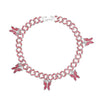 Bling Rhinestone Butterfly Cuban Anklets Bracelet Chunky Cuban Anklet-Anklets-Arimonz-Bright Pink Style B-Arimonz