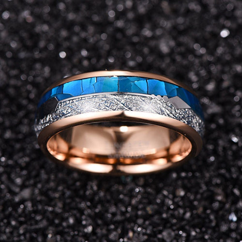Blue Shell Meteorite Arrow Dome Ring-Rings-Arimonz-Arimonz