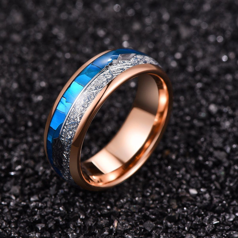 Blue Shell Meteorite Arrow Dome Ring-Rings-Arimonz-Arimonz