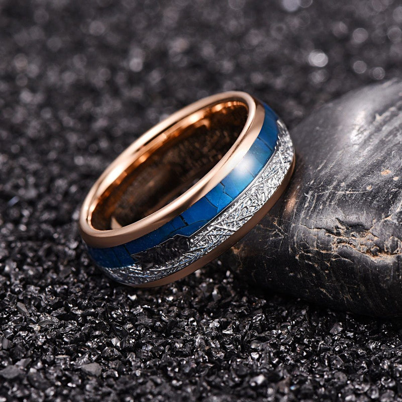 Blue Shell Meteorite Arrow Dome Ring-Rings-Arimonz-Arimonz