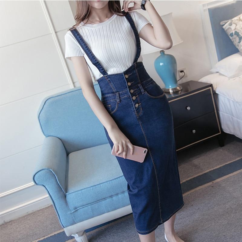 Bodycon Midi Elastic Ladies Jeans Pencil Skirt Denim Skirts For Women-Denim Skirts-Arimonz-Arimonz