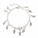 Bohemia Beach Barefoot Sandals Anklet Chain Leaf Pendant Foot Bracelet Fashion Jewelry for Women-Anklets-Arimonz-Arimonz