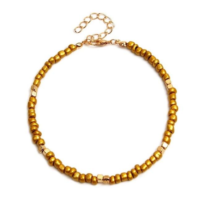 Bohemian Anklet For Women Handmade Beaded Anklet Bracelet Jewelry-Anklets-Arimonz-Gold-Arimonz