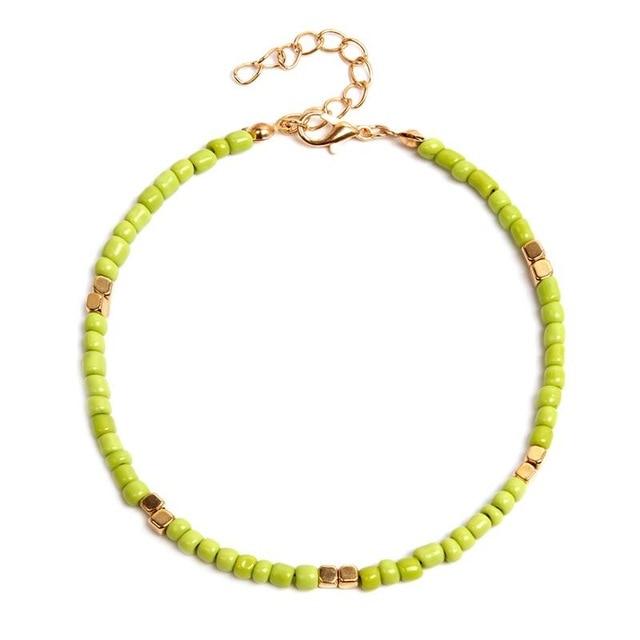 Bohemian Anklet For Women Handmade Beaded Anklet Bracelet Jewelry-Anklets-Arimonz-Green-Arimonz