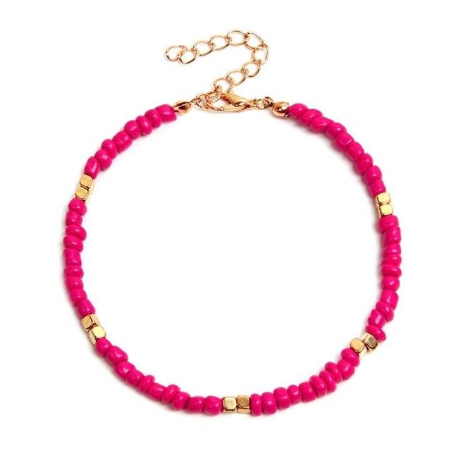 Bohemian Anklet For Women Handmade Beaded Anklet Bracelet Jewelry-Anklets-Arimonz-Red-Arimonz
