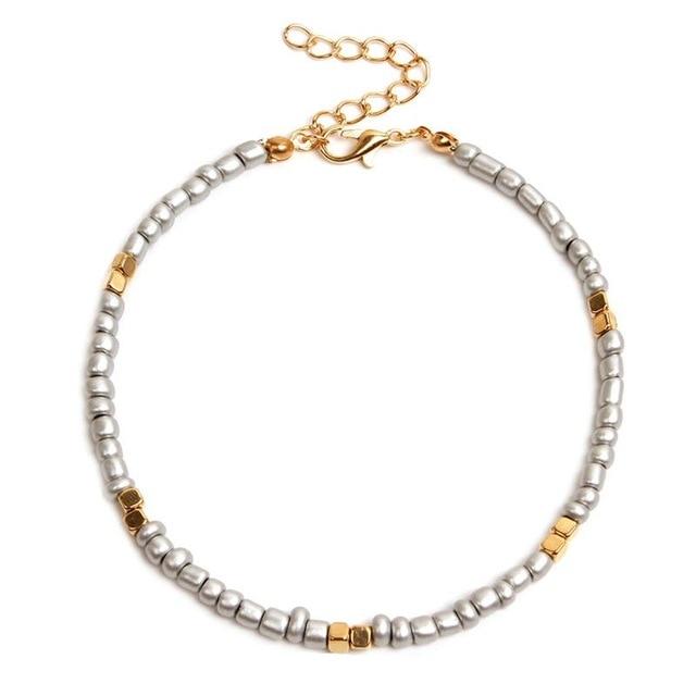 Bohemian Anklet For Women Handmade Beaded Anklet Bracelet Jewelry-Anklets-Arimonz-Silver-Arimonz