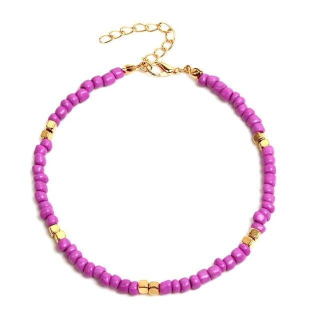 Bohemian Anklet For Women Handmade Beaded Anklet Bracelet Jewelry-Anklets-Arimonz-Violer-Arimonz