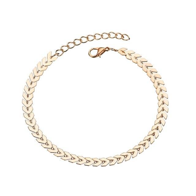 Bohemian Arrow Style Anklet-Anklets-Arimonz-Gold-Arimonz
