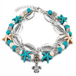 Bohemian Crystal Stones Anklets for Women Double Chain Women Jewelry-Anklets-Arimonz-Style B-Arimonz