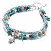 Bohemian Crystal Stones Anklets for Women Double Chain Women Jewelry-Anklets-Arimonz-Arimonz