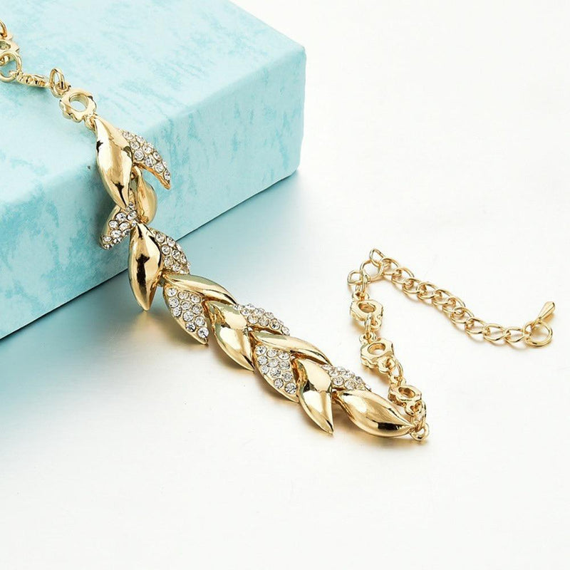 Bohemian Leaf Style Women Bracelet Chain Bangle Jewelry Simple Fashion-Braceletes-Arimonz-Arimonz