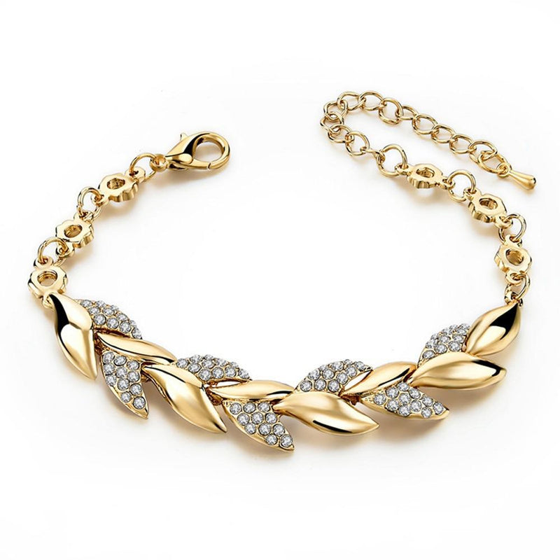 Bohemian Leaf Style Women Bracelet Chain Bangle Jewelry Simple Fashion-Braceletes-Arimonz-Arimonz