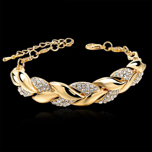 Bohemian Leaf Style Women Bracelet Chain Bangle Jewelry Simple Fashion-Braceletes-Arimonz-Arimonz