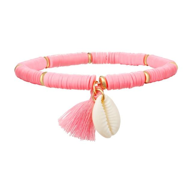 Bohemian Multicolor Tassel Anklet For Women Jewelry Anklet Chain-Anklets-Arimonz-pink-Arimonz