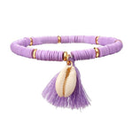 Bohemian Multicolor Tassel Anklet For Women Jewelry Anklet Chain-Anklets-Arimonz-purple-Arimonz