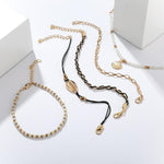 Bohemian Shell Anklet Bracelets Set Pearl Charms Anklet Foot Chain-Anklets-Arimonz-Arimonz