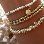 Bohemian Shell Anklet Bracelets Set Pearl Charms Anklet Foot Chain-Anklets-Arimonz-Style B-Arimonz