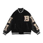 Bomber Coats - Bomber Jackets Women Baseball Jacket Boyfriend Style Varsity Jacket