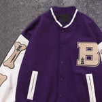 Bomber Jackets Women Baseball Jacket Boyfriend Style Varsity Jacket-Bomber Coats-Arimonz-Arimonz