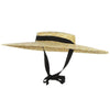 Bow Flat Top Straw Hat-Hats-Arimonz-12cm/4.72inch brim-Black-Arimonz