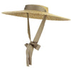 Bow Flat Top Straw Hat-Hats-Arimonz-12cm/4.72inch brim-Khaki-Arimonz