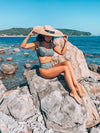 Bow Flat Top Straw Hat-Hats-Arimonz-Arimonz