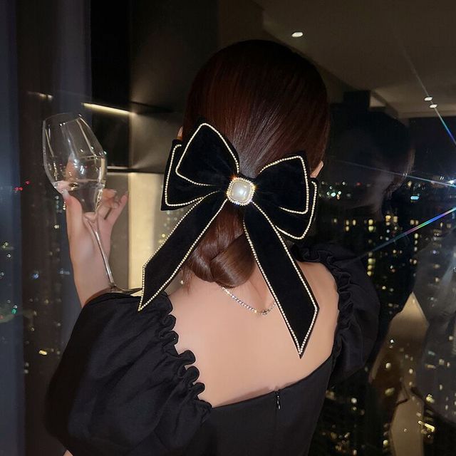 Bow Hairpin Crystal Fringe Tassel Hair Clip Rhinestone Hair Accessory-Hair Accessories-Arimonz-04-Arimonz