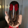 Bow Hairpin Crystal Fringe Tassel Hair Clip Rhinestone Hair Accessory-Hair Accessories-Arimonz-Arimonz