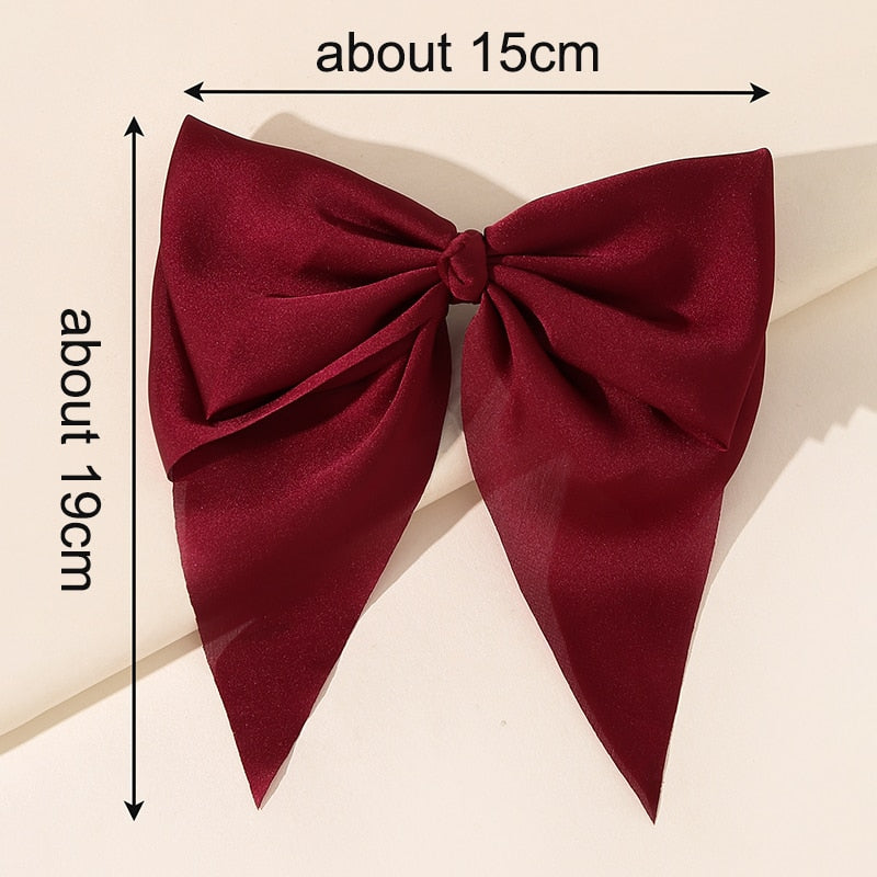 Bowknot Pearl Barrettes Clips Women Ribbon Hair Accessories-Hair Accessories-Arimonz-Arimonz
