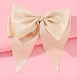 Bowknot Pearl Barrettes Clips Women Ribbon Hair Accessories-Hair Accessories-Arimonz-Beige-Arimonz