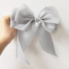 Bowknot Pearl Barrettes Clips Women Ribbon Hair Accessories-Hair Accessories-Arimonz-Silver-Arimonz