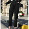Boyfriend Casual Denim Jeans, Harem High Waist Straight Jeans-Straight Jeans-Arimonz-Black-25-Arimonz