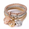 Braceletes - 3pcs Crystal Charm Bracelet For Women Jewelry Bracelet Chain Jewelry