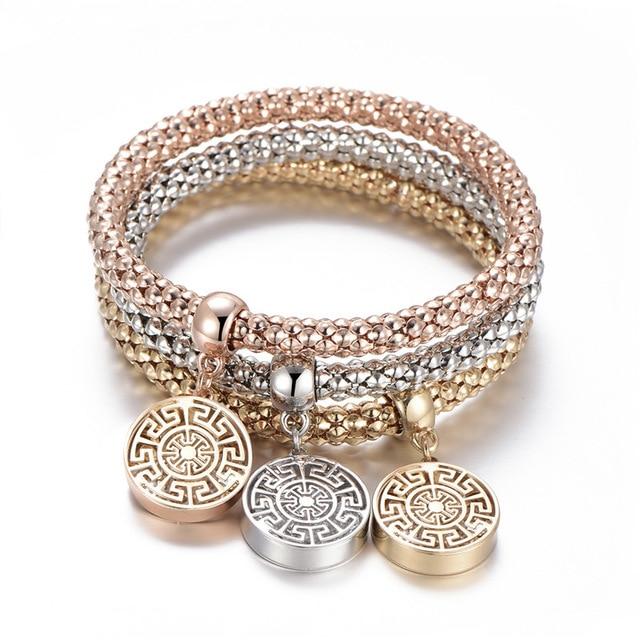 Braceletes - 3pcs Crystal Charm Bracelet For Women Jewelry Bracelet Chain Jewelry