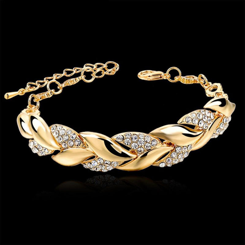 Braceletes - Bohemian Leaf Style Women Bracelet Chain Bangle Jewelry Simple Fashion