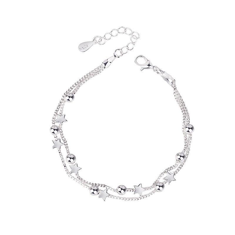 Braceletes - Double Layers Stars Beads Bracelet