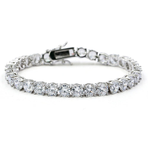 Brass Tennis Bracelet Row Cubic Zirconia Bracelet for Women-Braceletes-Arimonz-Arimonz