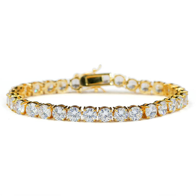 Brass Tennis Bracelet Row Cubic Zirconia Bracelet for Women-Braceletes-Arimonz-Arimonz