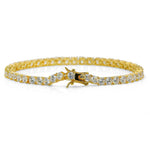 Brass Tennis Bracelet Row Cubic Zirconia Bracelet for Women-Braceletes-Arimonz-Arimonz