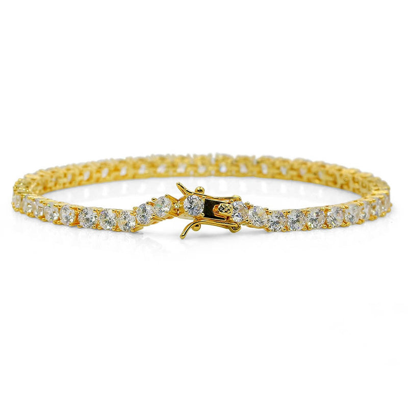 Brass Tennis Bracelet Row Cubic Zirconia Bracelet for Women-Braceletes-Arimonz-Arimonz