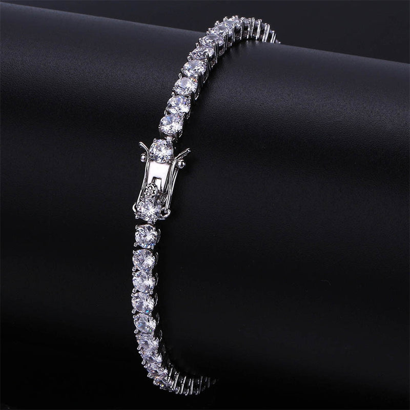 Brass Tennis Bracelet Row Cubic Zirconia Bracelet for Women-Braceletes-Arimonz-Arimonz