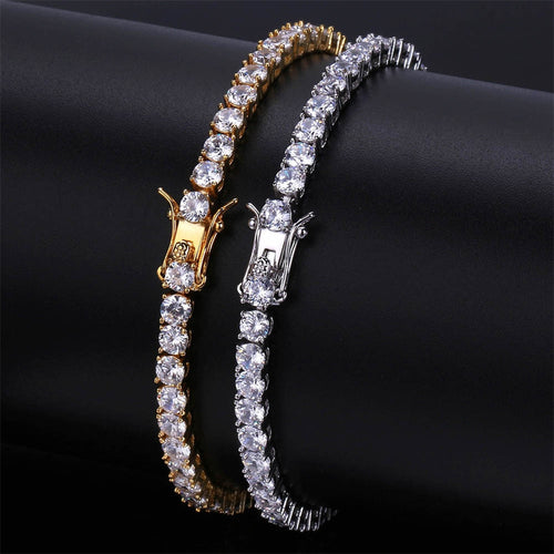 Brass Tennis Bracelet Row Cubic Zirconia Bracelet for Women-Braceletes-Arimonz-Arimonz